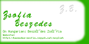 zsofia beszedes business card